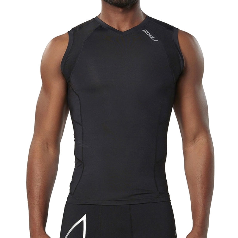 2XU Compression Sleeveless Men's Shirt Black/black