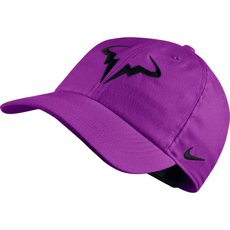 purple rafa hat