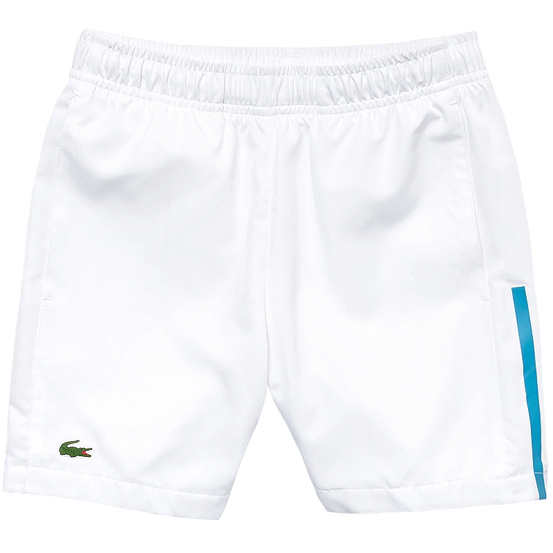 Lacoste Taffeta Boy's Tennis Short White/red/oceanie