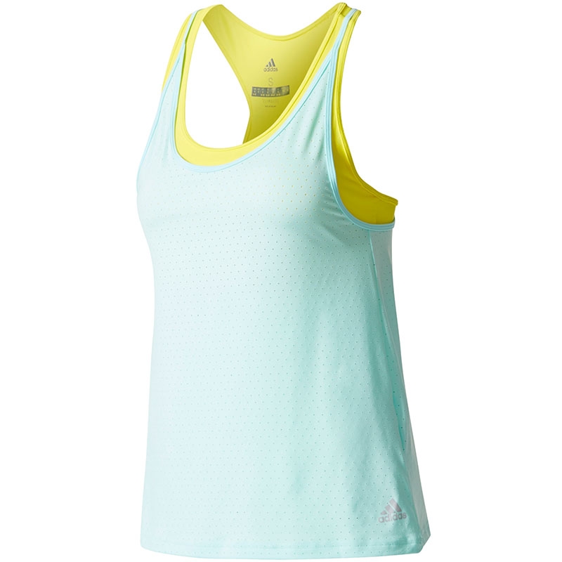 Adidas Advantage Women's Tennis Tank Aqua/yellow