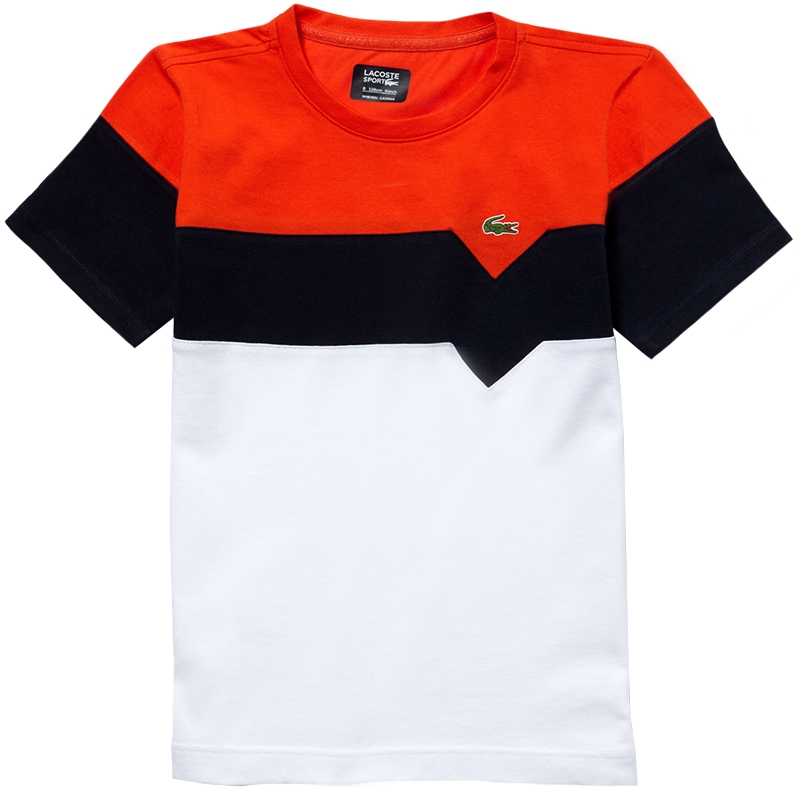 lacoste colour block t shirt