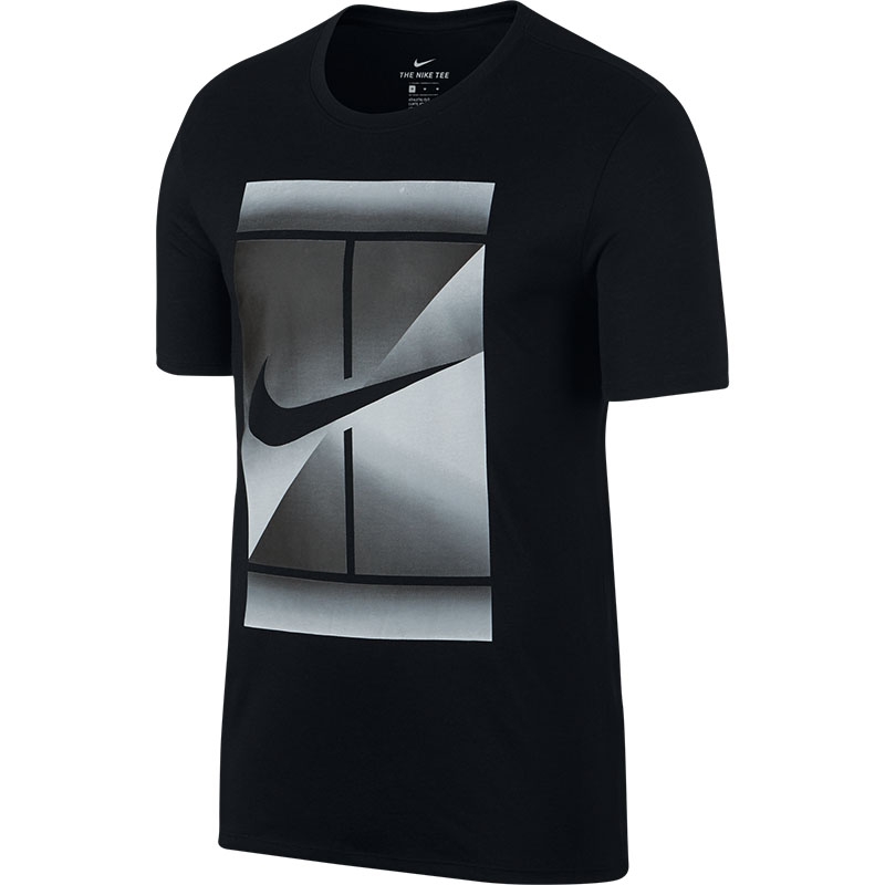 Nike Court Dry Men's Tennis Tee Black/white