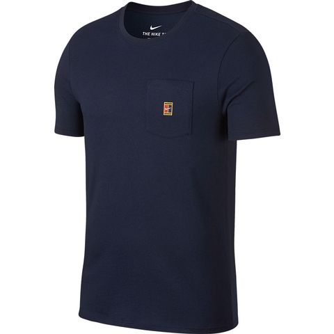 Nike Court Heritage Pocket Men's Tennis Tee Obsidian