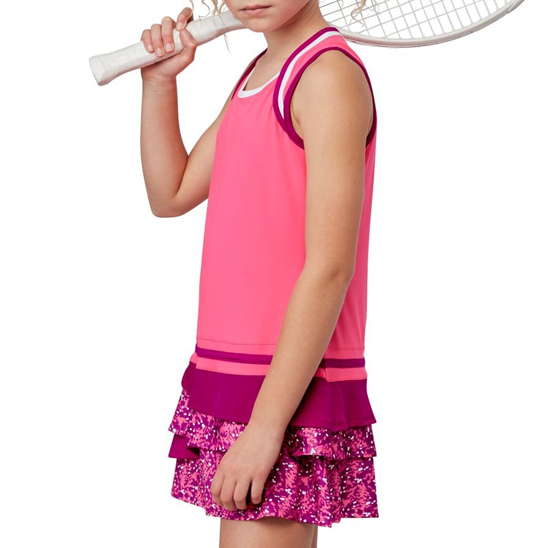 Fila Abstract Court Girl's Tennis Dress Pink/purple