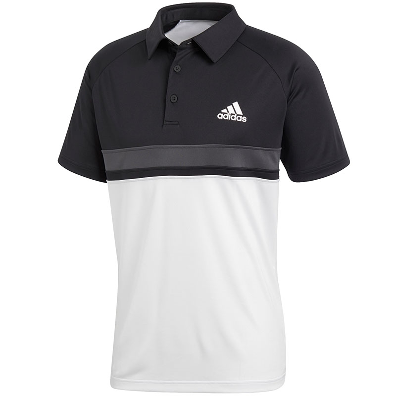 Adidas Club Color Block Men's Tennis Polo Black/white