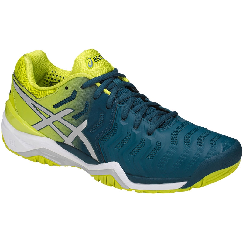 Asics Gel Resolution 7 Men�s Tennis Shoe Blue/yellow
