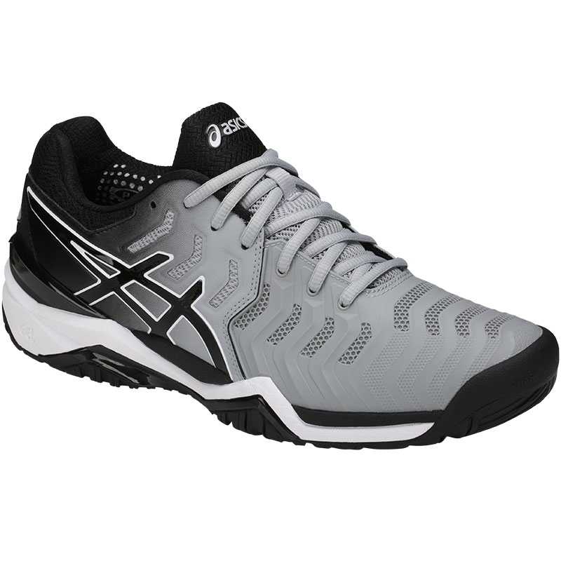 Asics Gel Resolution 7 Men's Tennis Shoe Grey/black