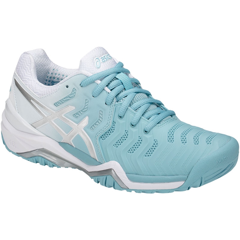 Asics Gel Resolution 7 Women�s Tennis Shoe Blue/white