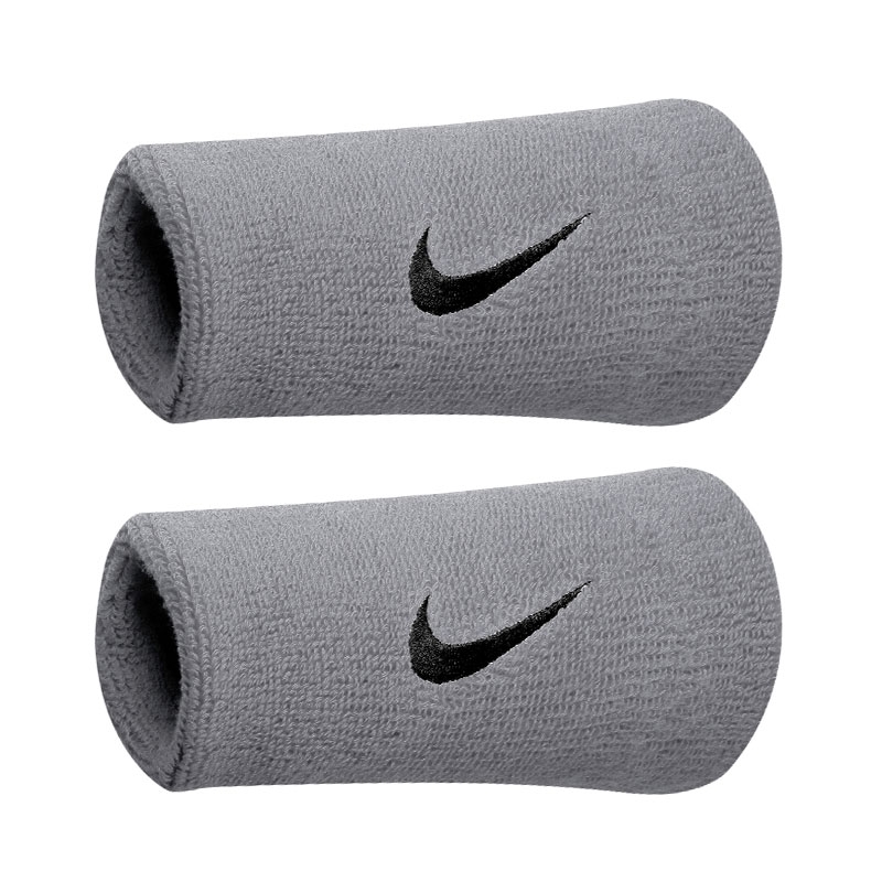 Nike Doublewide Tennis Wristband Silver/black