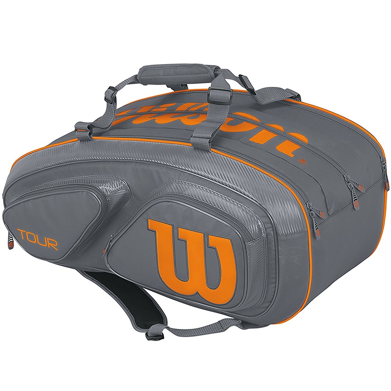 Wilson Tour V 15 Pack Tennis Bag Grey/orange
