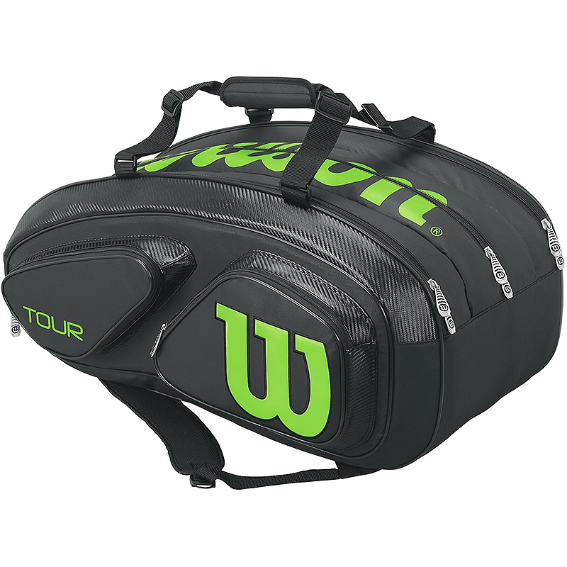 Wilson Tour V 15 Pack Tennis Bag Black/lime