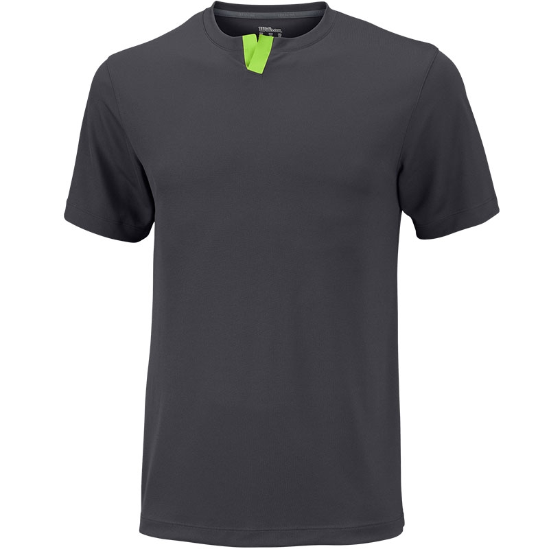 Wilson Men's Tennis Henley Ebony/green
