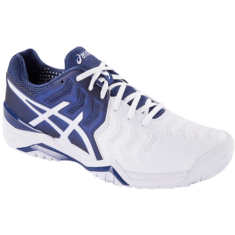 Asics Gel Resolution 7 Novak Men's Tennis Shoe White/blue Asics Gel Resolution 7 Novak Men's Tennis Shoe
