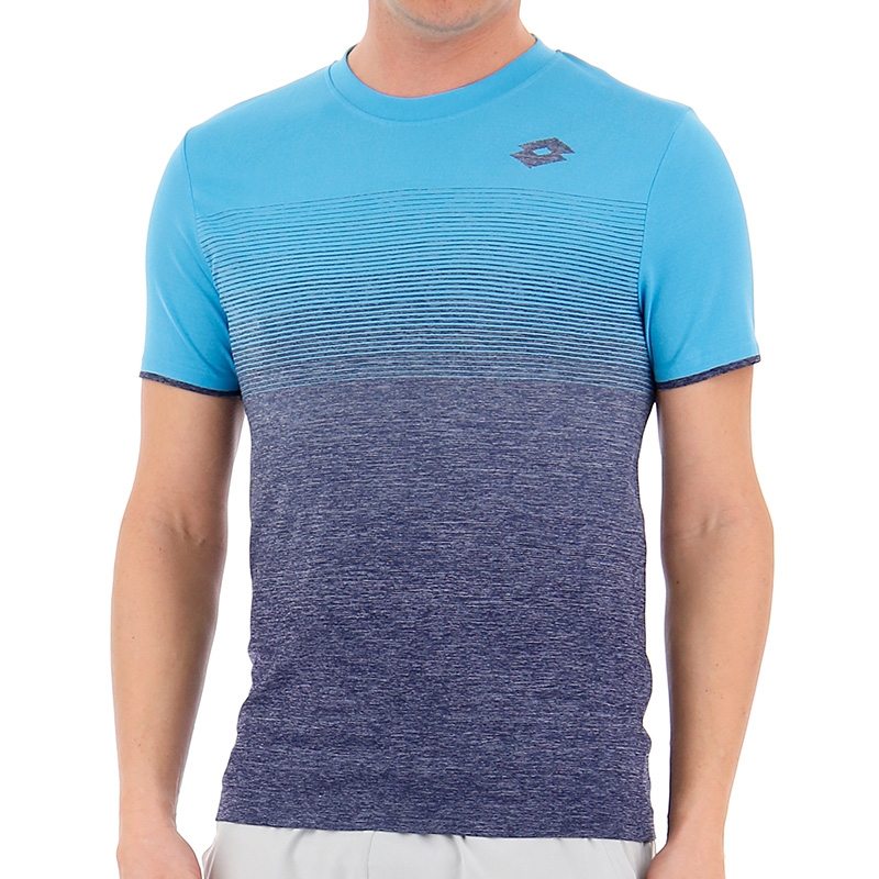 Lotto Court II Men's Tennis Tee Blue