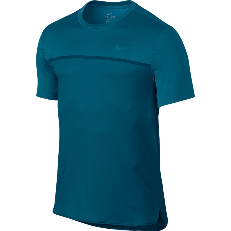 Nike Dry Challenger Men's Tennis Crew Greenabyss/turquoise
