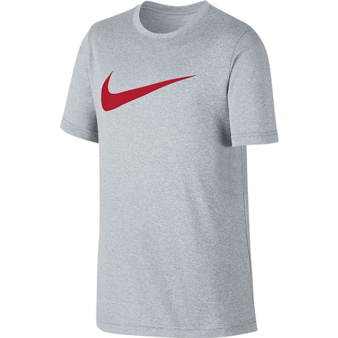 Nike Dry Boy's Tennis Tee Grey/red