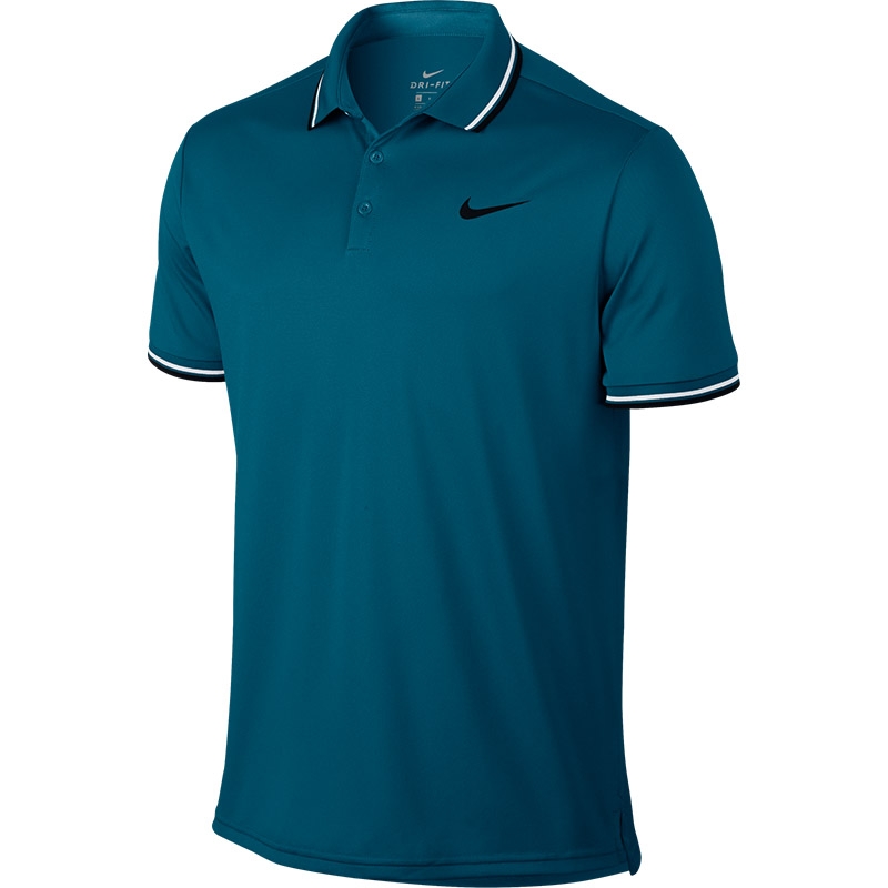 Nike Court Dry Men's Tennis Polo Greenabyss/black