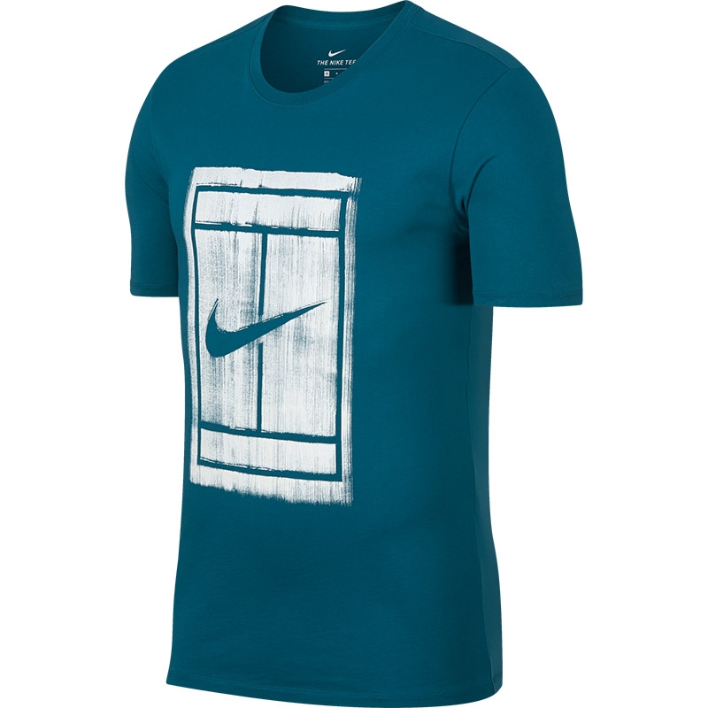 Nike Court Dry Men's Tennis Tee Greenabyss/white