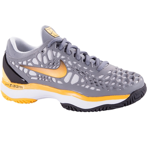 Nike Zoom Cage 3 Junior Tennis Shoe Grey/orange