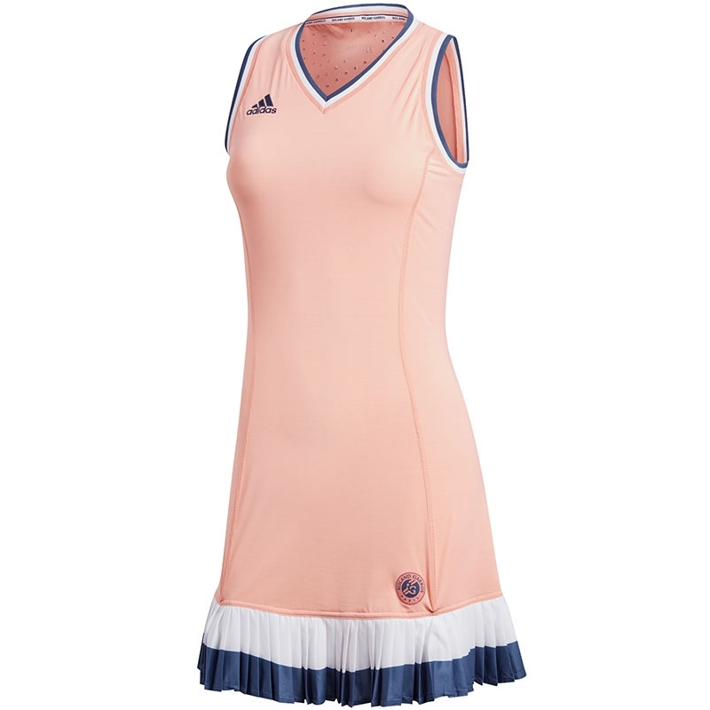 Adidas Roland Garros Women's Tennis Dress Chalkcoral