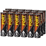 Dunlop Fort Clay Court Tennis Ball Case - 4 Ball Can x 18