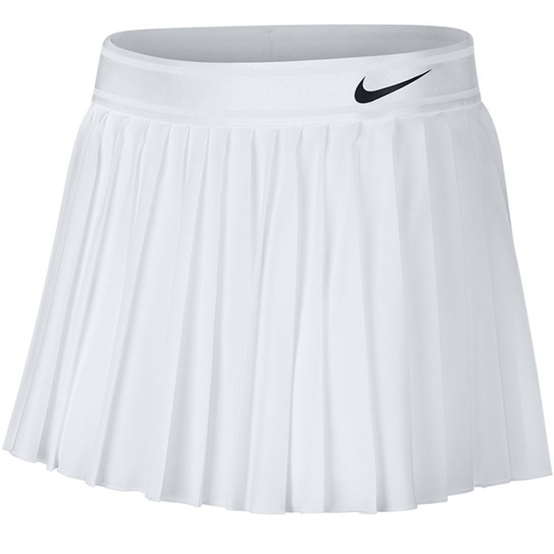 nike pleated white skirt