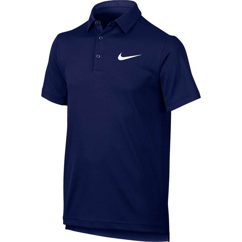 Nike Court Dry Boy's Tennis Polo Bluevoid/white