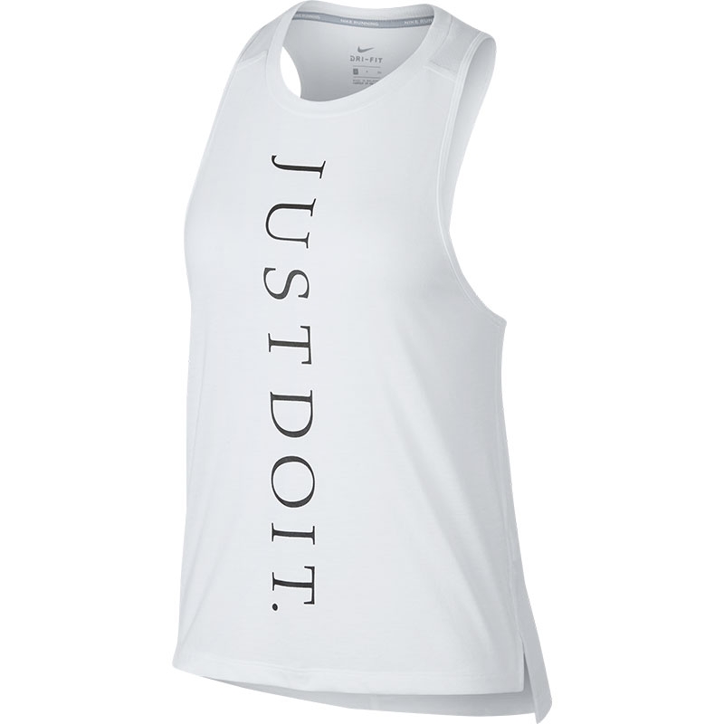 nike miler tank white