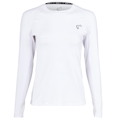 white long sleeve athletic top