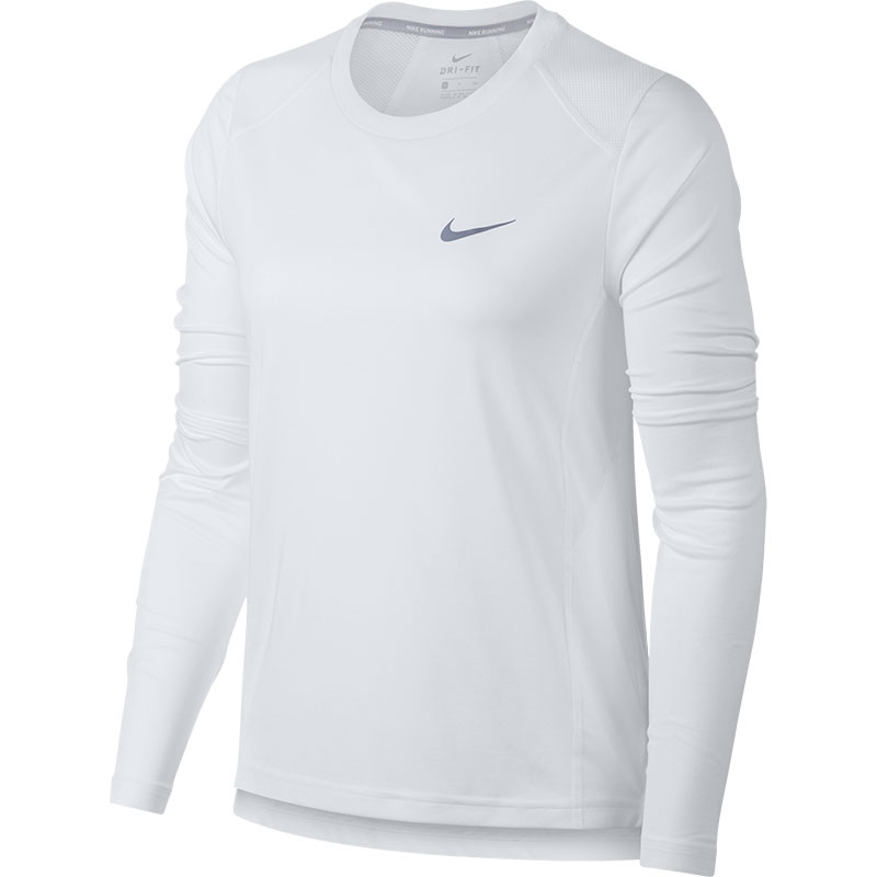 Nike Miler Long Sleeve Women's Top White