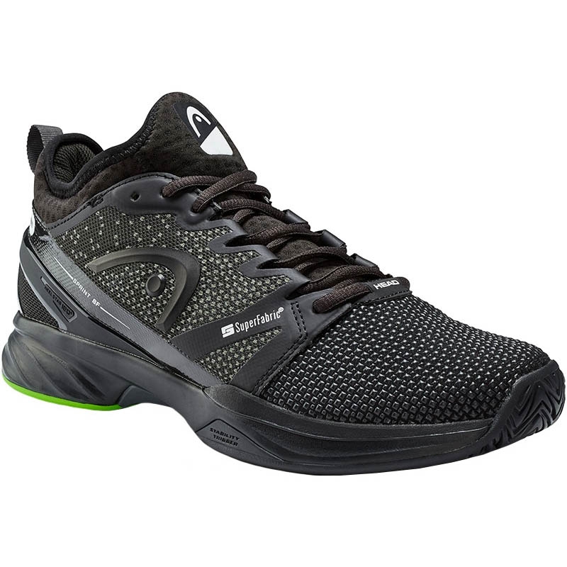 Head Sprint Superfabric Men's Tennis Shoe Black