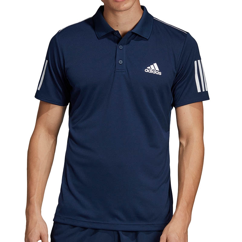 Adidas Club 3 Stripes Men's Tennis Polo Navy/white