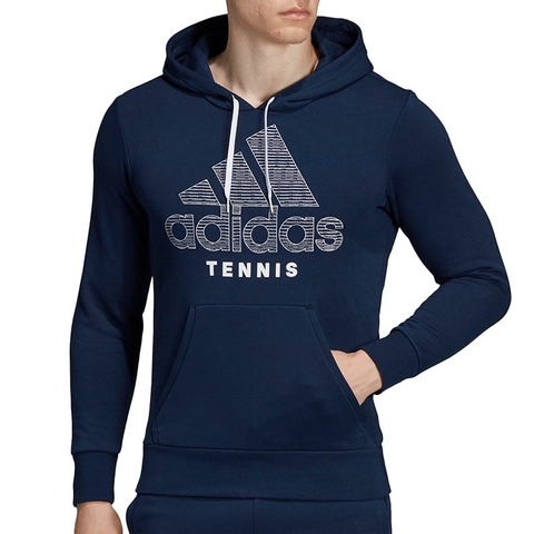 Adidas Graphic Men's Tennis Hoodie Navy