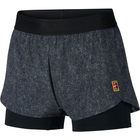 nike denim tennis shorts