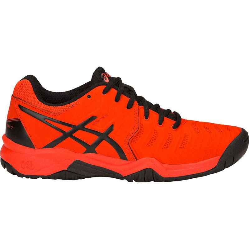 Asics Gel Resolution 7 GS Junior Tennis Shoe Red/black