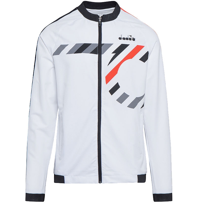 Diadora Men's Tennis Jacket White/red/black