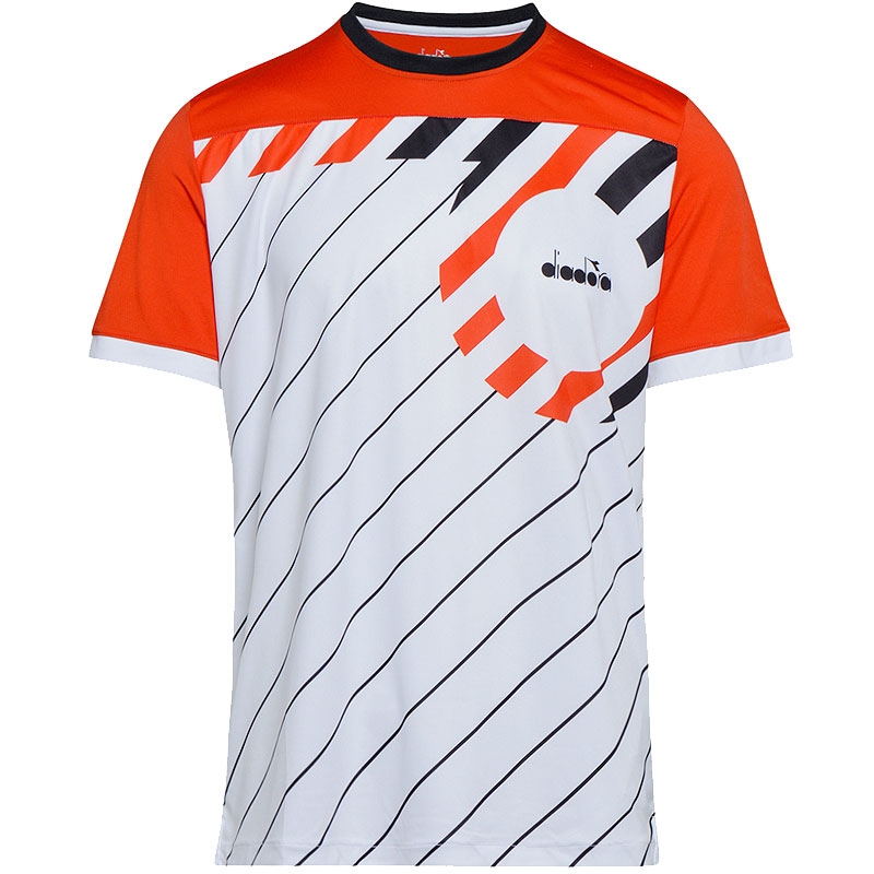 Diadora Men's Tennis Crew White/red