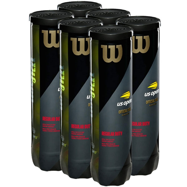 Amarillo Wilson US Open Swiss 4 Ball Pelotas de Tenis Unisex 6