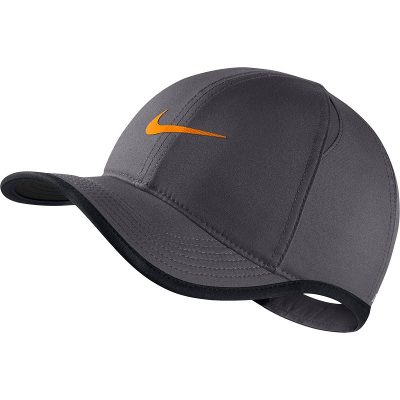 Nike Featherlight Youth Tennis Hat Grey/black/orange