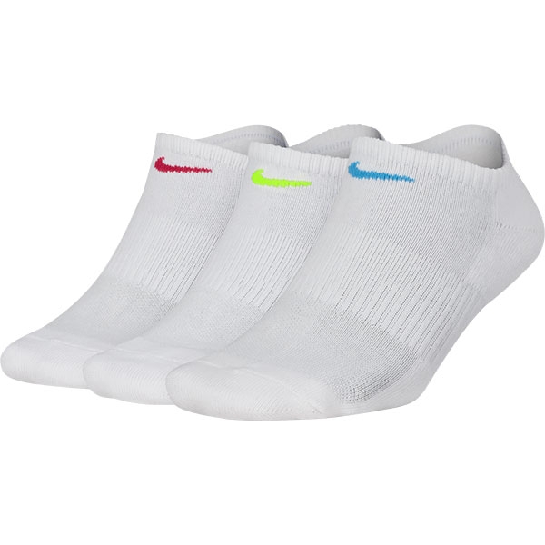 3 Max Cushion No Show Women's Tennis Socks White