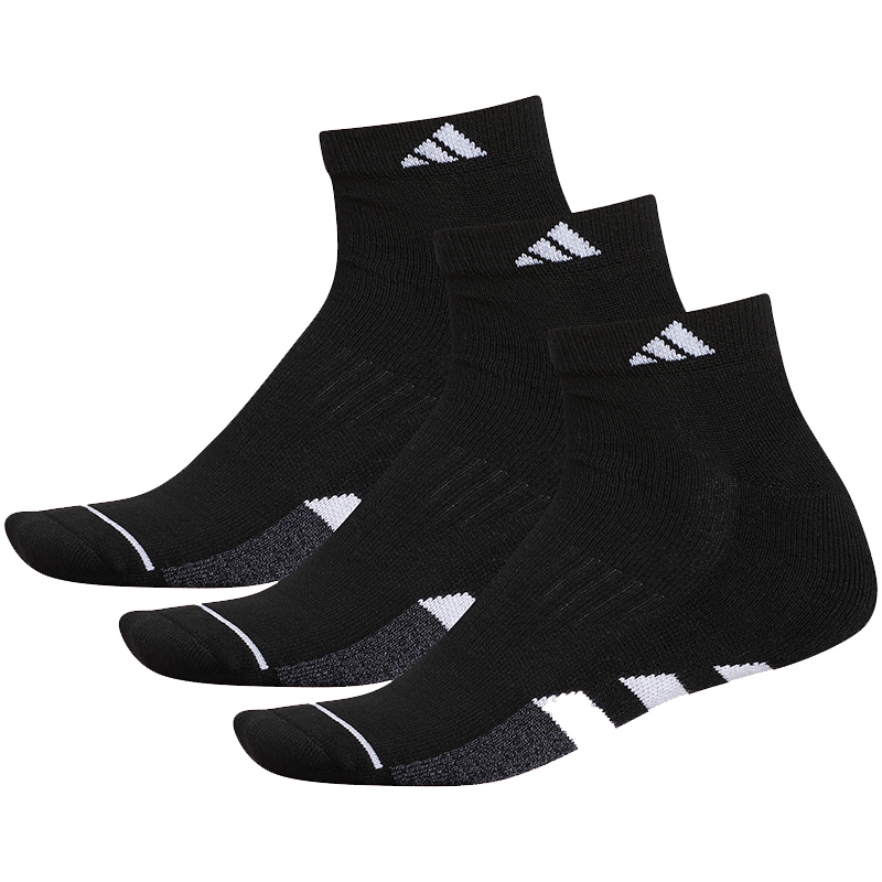 Adidas Cushioned 3-Pack Quarter Men's Tennis Socks Black/white