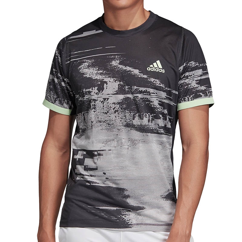 konkurs Gendanne kom sammen Adidas NY Printed Men's Tennis Tee Black/grey