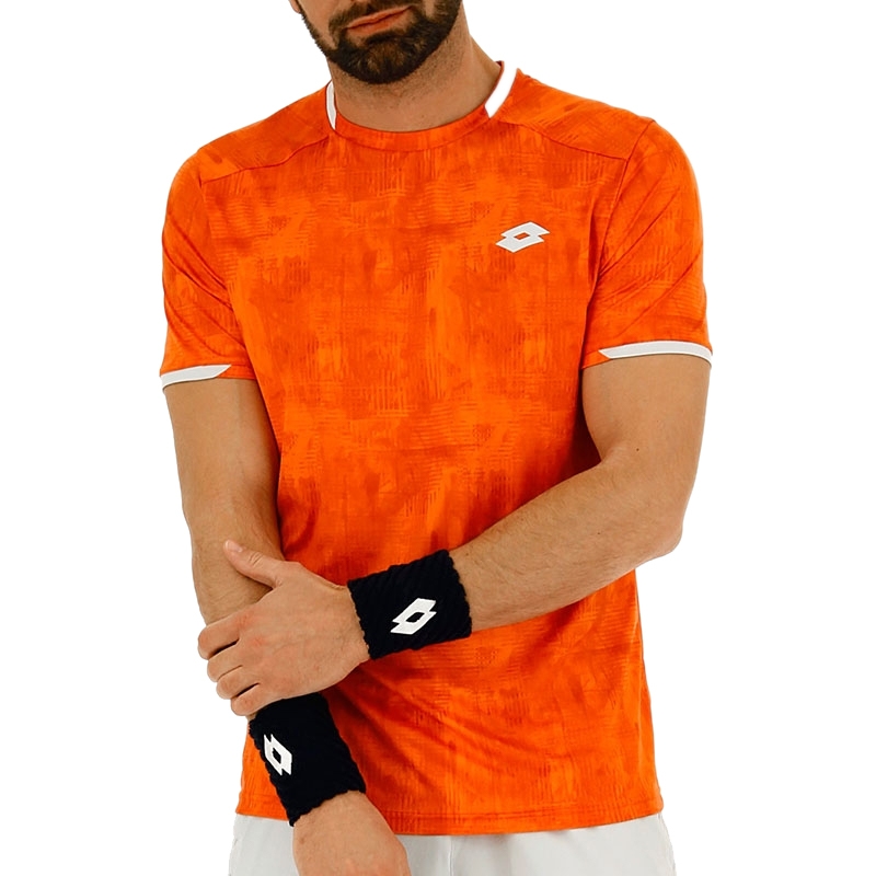 Lotto Top Ten Printed Men's Tennis Tee Redorange