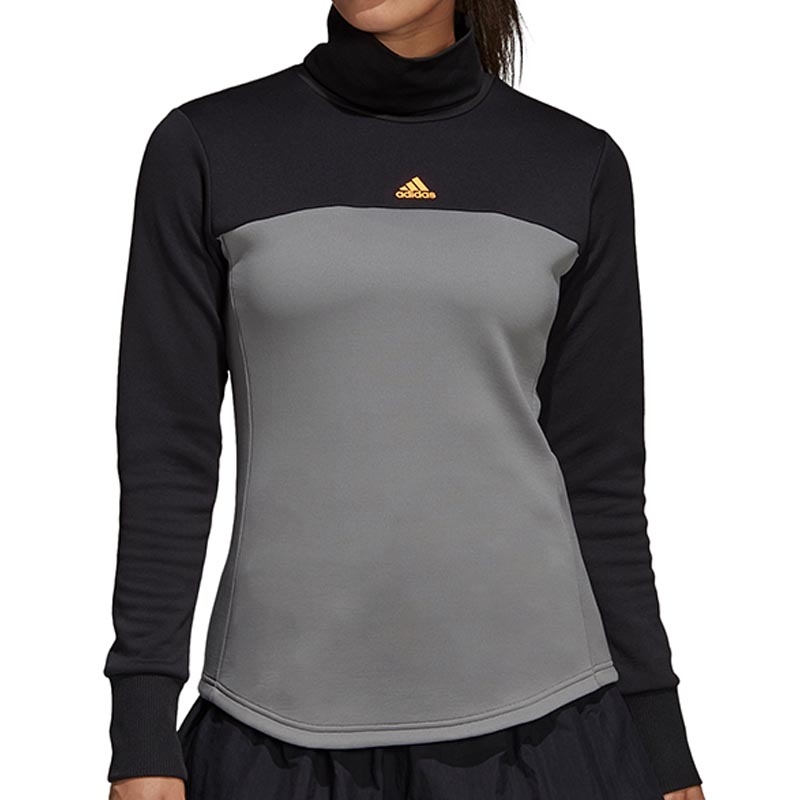 Adidas Therm Midlayer Women's Tennis Top Grey/black