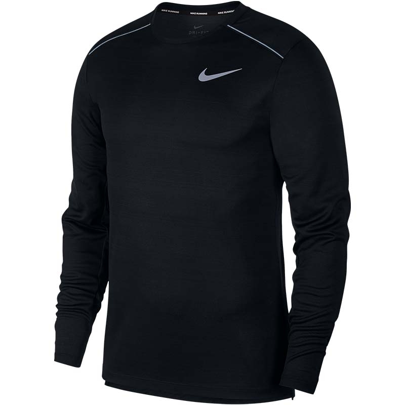 Nike Dri-Fit Miller Long Sleeve Mens' Top Black/silver