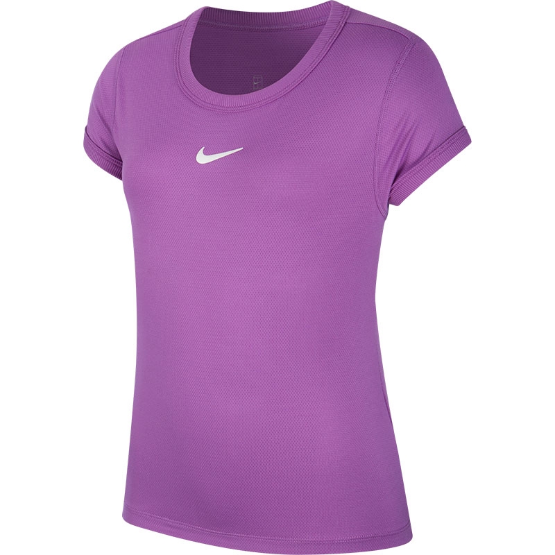Nike Court Dry Girls' Tennis Top Purple/white