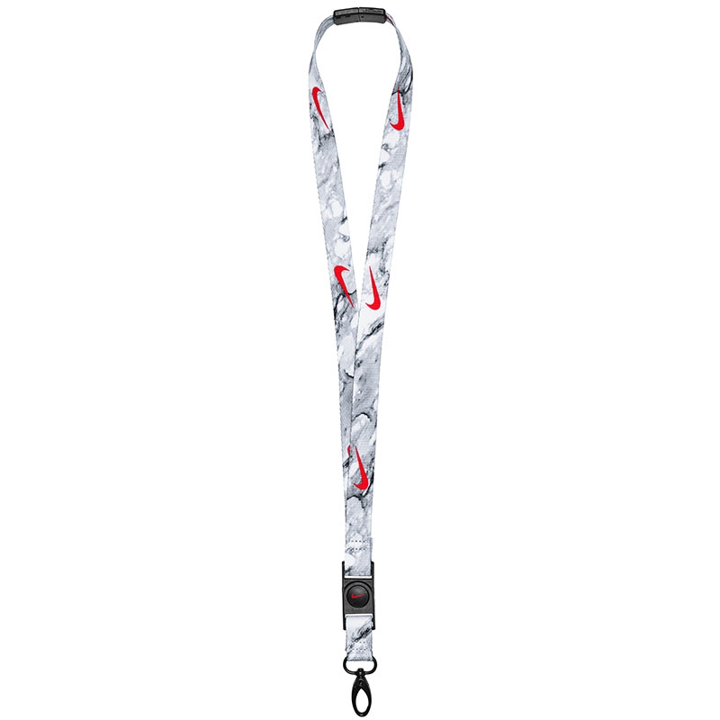 red and white nike lanyard