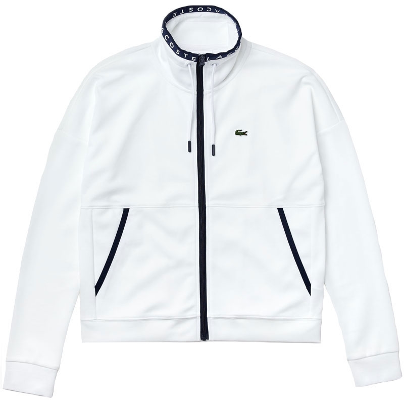 Lacoste Tape Track Women's Tennis Jacket White/navy