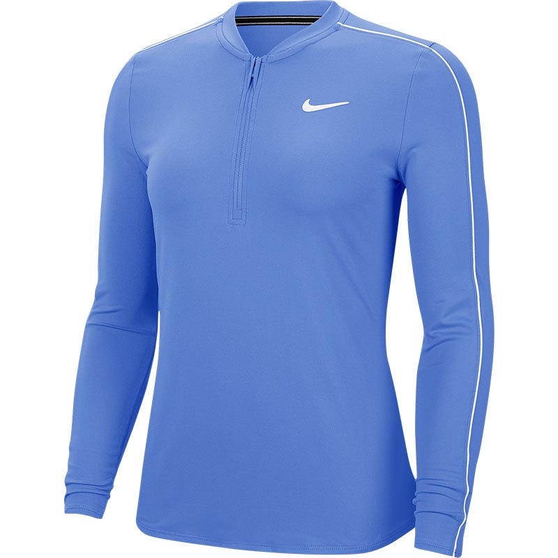 Nike Court Dry Long Sleeve Women's Tennis Top Royalpulse/white