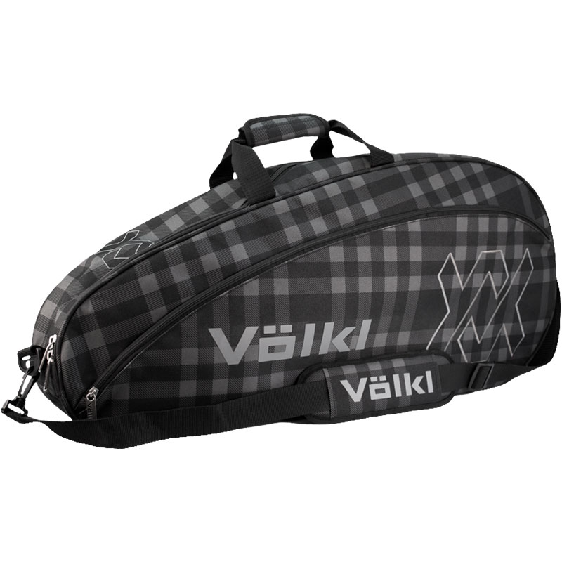 Volkl Team Duffle Tennis Bag Black and Plaid